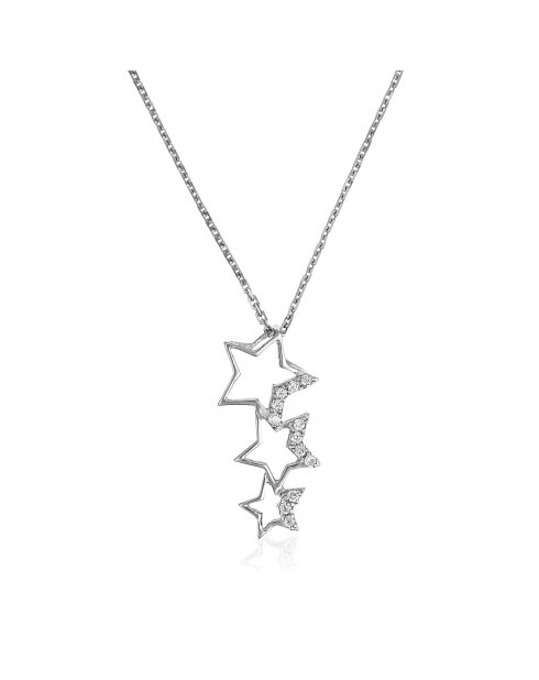 Pendentif Constellation or blanc