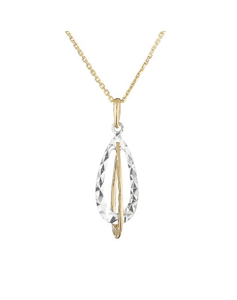 Pendentif Raffinées or bicolore