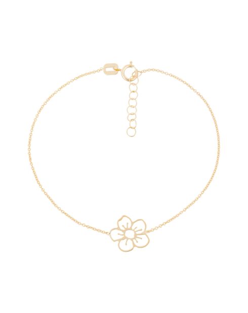 Bracelet Fleur dorée or jaune