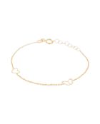 Bracelet enfant Coeur & papillon or jaune