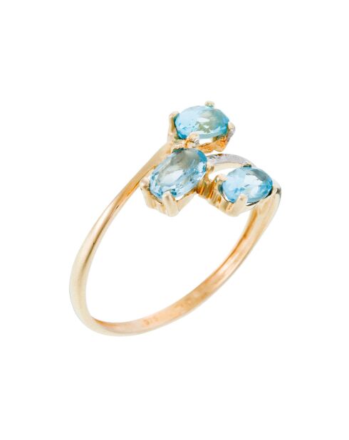Bague Chemin bleu bicolore