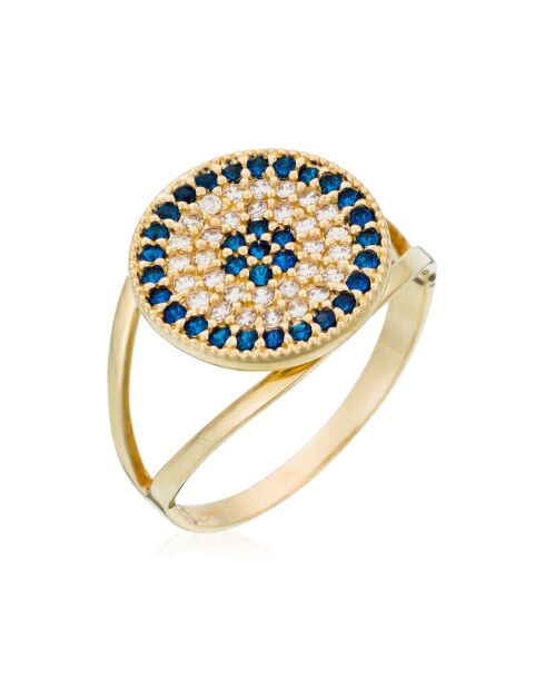 Ring aus Viskose in Gelbgold