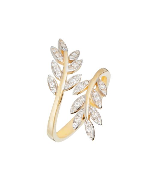 Bague Feuille d'or or jaune