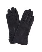 Gants en Cuir d'Agneau doublure Soie bleu foncé