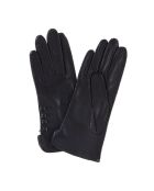 Gants en Cuir d'Agneau doublure Soie bleu foncé