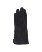 Gants en Cuir d'Agneau doublure Soie bleu foncé