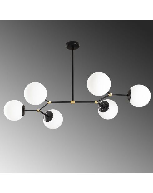 Lustre Damar noir/blanc - 100x58x80 cm
