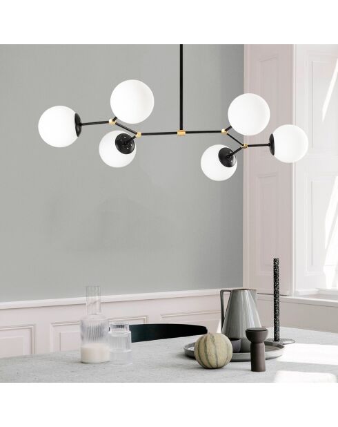 Lustre Damar noir/blanc - 100x58x80 cm