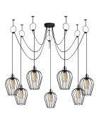 Tel zwarte hanglamp - 160x130 cm