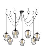Tel zwarte hanglamp - 160x130 cm