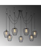 Tel zwarte hanglamp - 160x130 cm