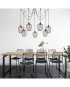 Tel zwarte hanglamp - 160x130 cm
