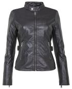 Veste en Cuir Candice noire