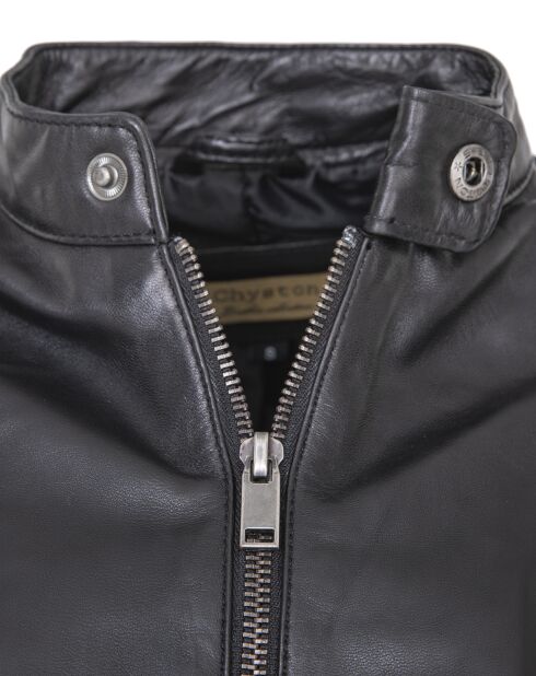 Veste en Cuir Candice noire