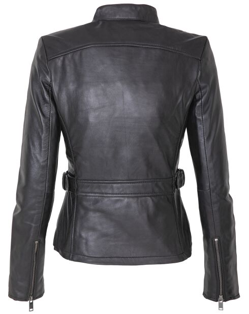 Veste en Cuir Candice noire