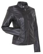 Veste en Cuir Candice noire