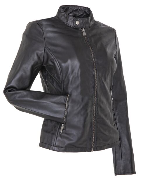 Veste en Cuir Candice noire