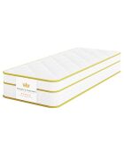 Matelas à ressorts ensachés et mémoire de forme Magellan blanc/jaune - 80x200 cm