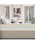 Magellan matras met pocketvering en traagschuim wit/geel - 160x200 cm