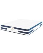 Balthazar matras- en boxspringset wit/blauw - 140x200 cm