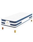 Balthazar Matratzen- und Boxspring-Set, 90 x 200 cm, weiß/blau