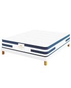 Balthazar matras- en boxspringset wit/blauw - 140x190 cm