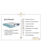 Matrassenset + 1 dekbed + 2 Balthazar kussens wit/blauw - 140x190 cm