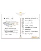 Ensemble matelas + 1 couette + 2 oreillers Magellan blanc/jaune - 140x200 cm