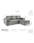 Canapé d'Angle Droit Convertible avec Coffre de Rangement Santo 5 Places en Velours vert bouteille - 240x175x96 cm