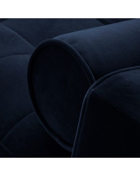 Canapé d'Angle Droit Convertible avec Coffre de Rangement Santo 5 Places en Velours bleu roi - 240x175x96 cm