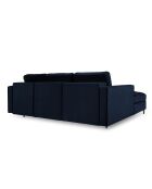 Canapé d'Angle Gauche Convertible avec Coffre de Rangement Santo 5 Places en Velours bleu roi - 240x175x96 cm