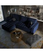 Canapé d'Angle Gauche Convertible avec Coffre de Rangement Santo 5 Places en Velours bleu roi - 240x175x96 cm
