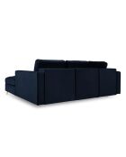 Canapé d'Angle Droit Convertible avec Coffre de Rangement Santo 5 Places en Velours bleu roi - 240x175x96 cm