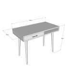 Bureau Carmen chêne - 105x55x79 cm