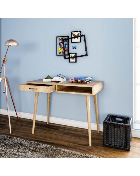 Bureau Carmen chêne - 105x55x79 cm