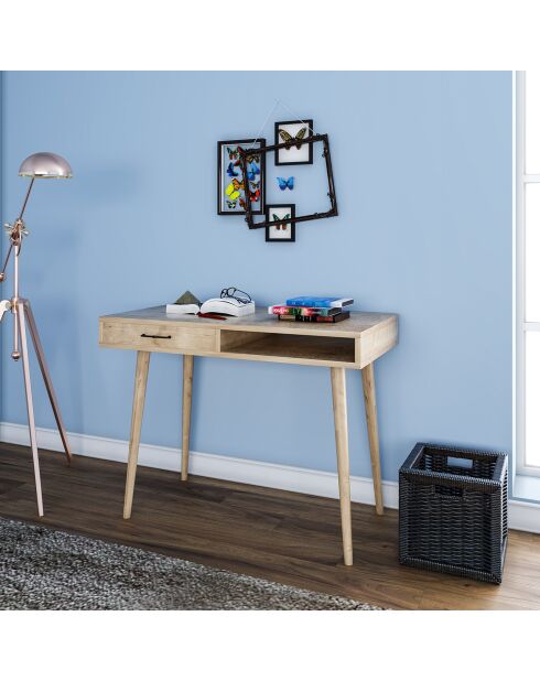 Bureau Carmen chêne - 105x55x79 cm