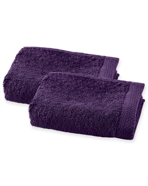 2 Aubergine gastenservetten - 50x30 cm