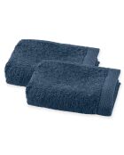 2 blaue Jeans-Servietten für Gäste, 50 x 30 cm