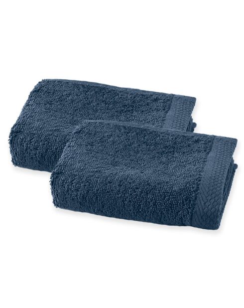 2 blaue Jeans-Servietten für Gäste, 50 x 30 cm