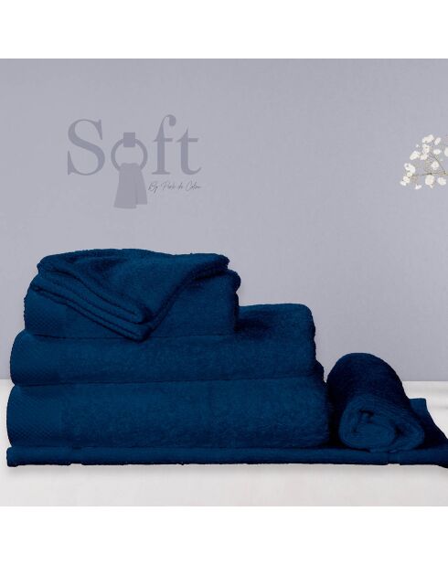 Drap de bain bleu jean - 100x150 cm
