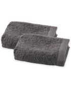 2 servilletas para invitados, color gris antracita, 50 x 30 cm