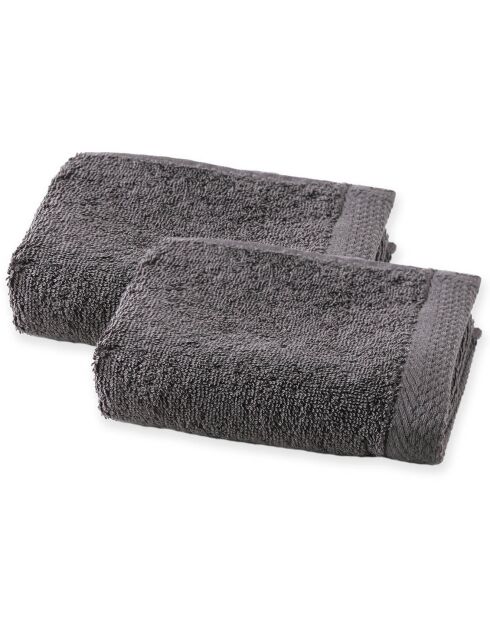 2 servilletas para invitados, color gris antracita, 50 x 30 cm