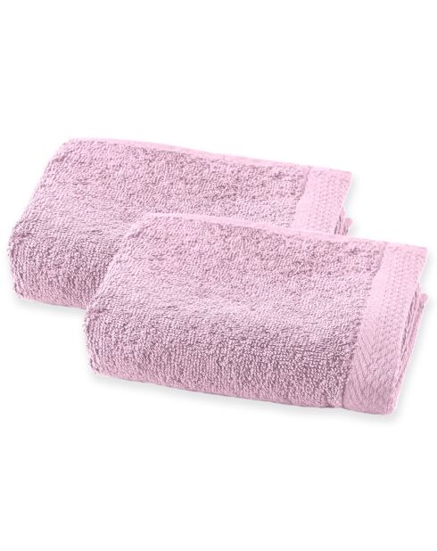 2 tovaglioli per ospiti rosa cipria - 50x30 cm