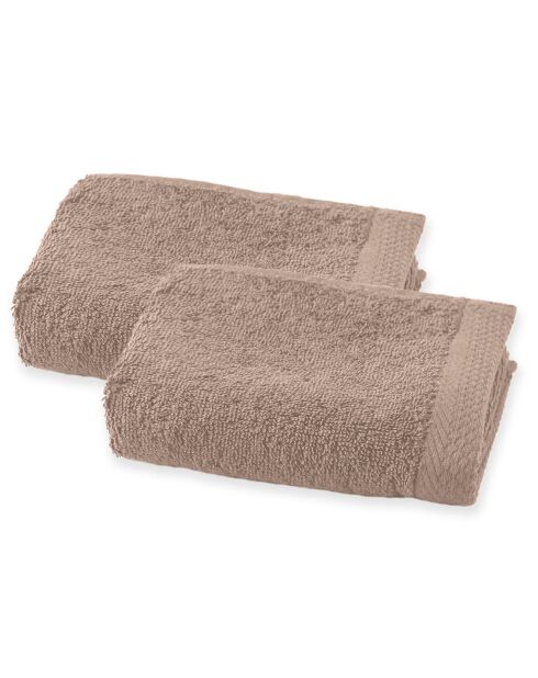 2 tovaglioli per ospiti tortora - 50x30 cm