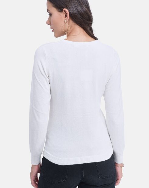 Pull en Cachemire & Soie col rond naturel