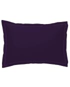 Taie d'oreiller  100% Satin de Coton aubergine
