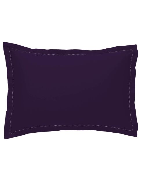 Taie d'oreiller  100% Satin de Coton aubergine