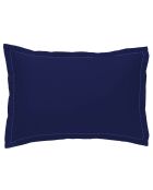 Taie d'oreiller  100% Satin de Coton bleu marine