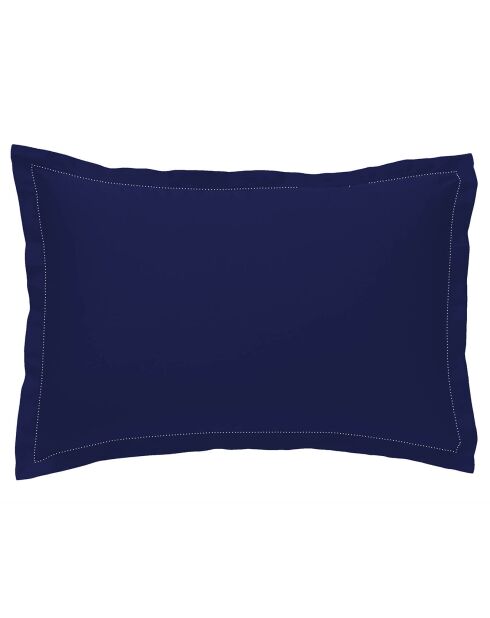 Taie d'oreiller  100% Satin de Coton bleu marine