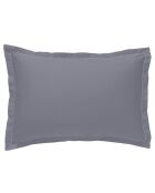 Taie d'oreiller  100% Satin de Coton gris perle